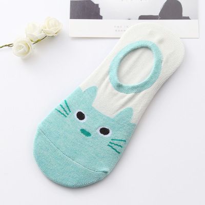 10 Pairs Summer Cartoon Totoro Fox Cotton Socks Female Invisible Socks Shallow Mouth Boat Socks Wholesale